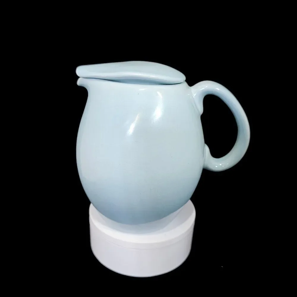 Vintage Russel Wright Iroquois Casual Mid Century Blue China 32oz Pitcher W/ Lid